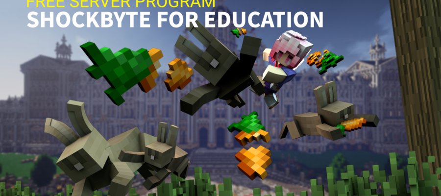 Anuncio del programa Minecraft para educadores de Shockbyte